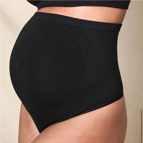 BLANQI Black Maternity Pregnancy Seamless Over Belly Support Thong Size XXL - Picture 3 of 10